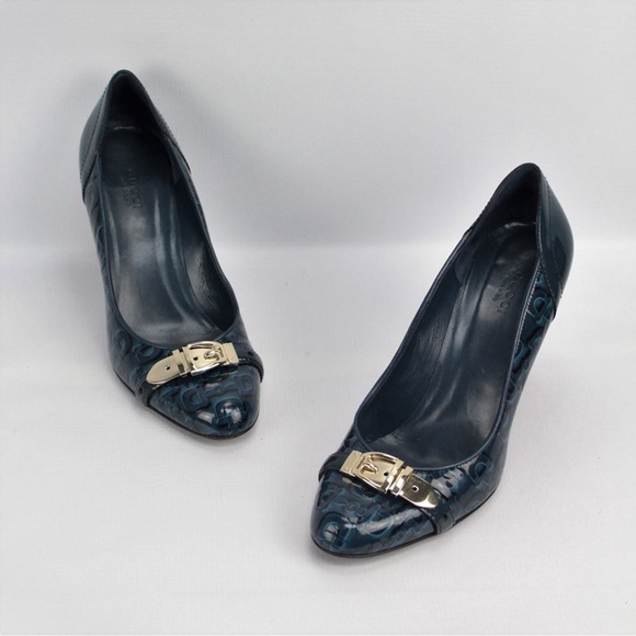 GUCCI Teal Heels Size 7.5B Eur 37.5B #10994 - Picture 1 of 8